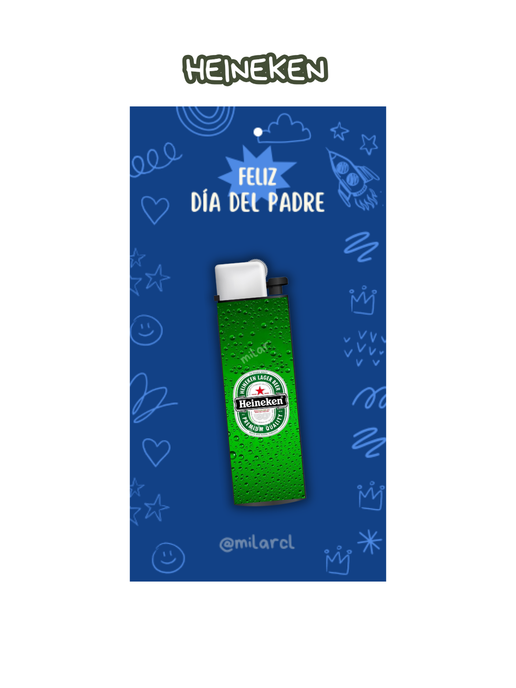 Día del padre Encendedor + tarjeta