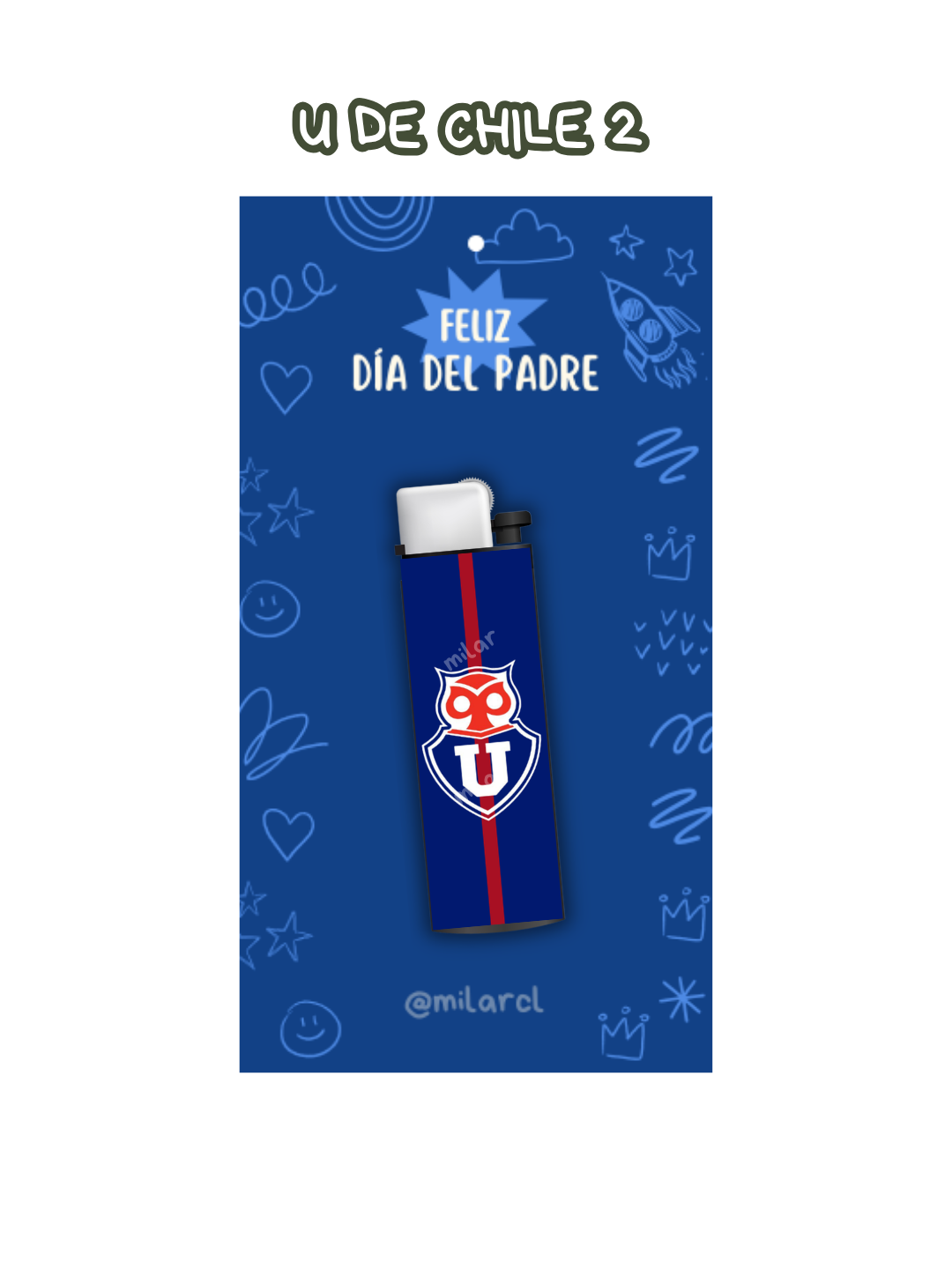 Día del padre Encendedor + tarjeta