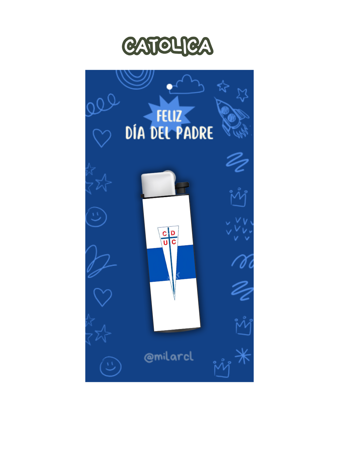 Día del padre Encendedor + tarjeta