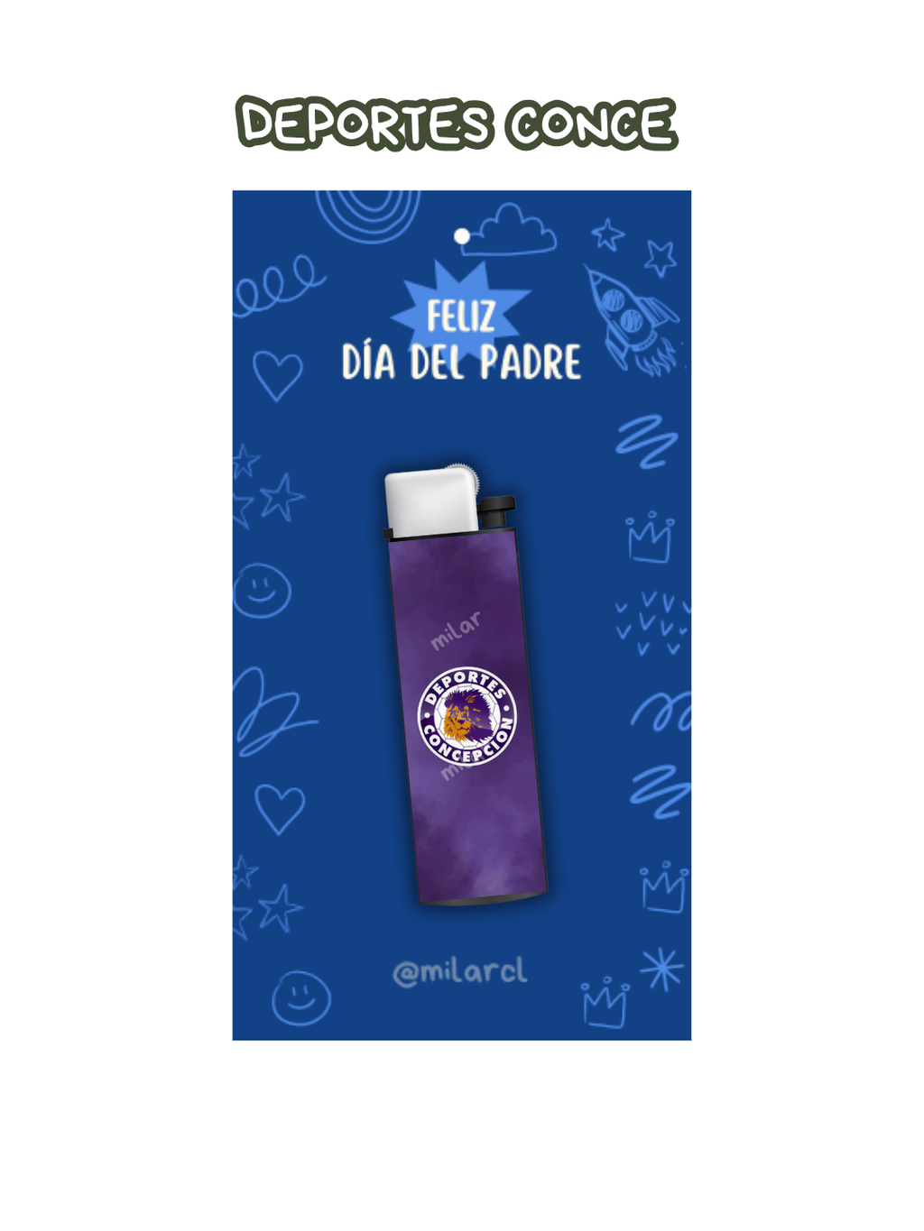 Día del padre Encendedor + tarjeta