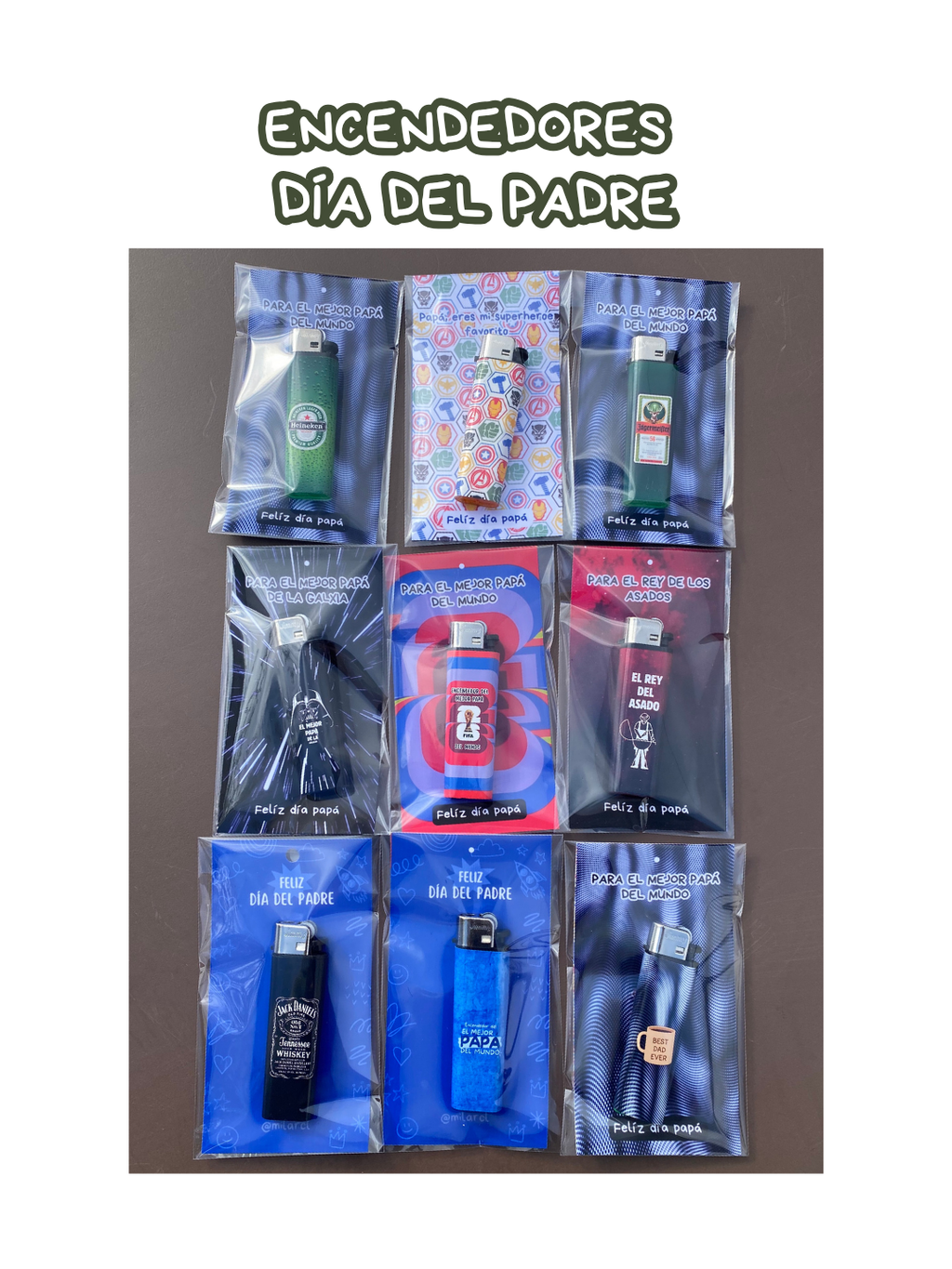 Día del padre Encendedor + tarjeta