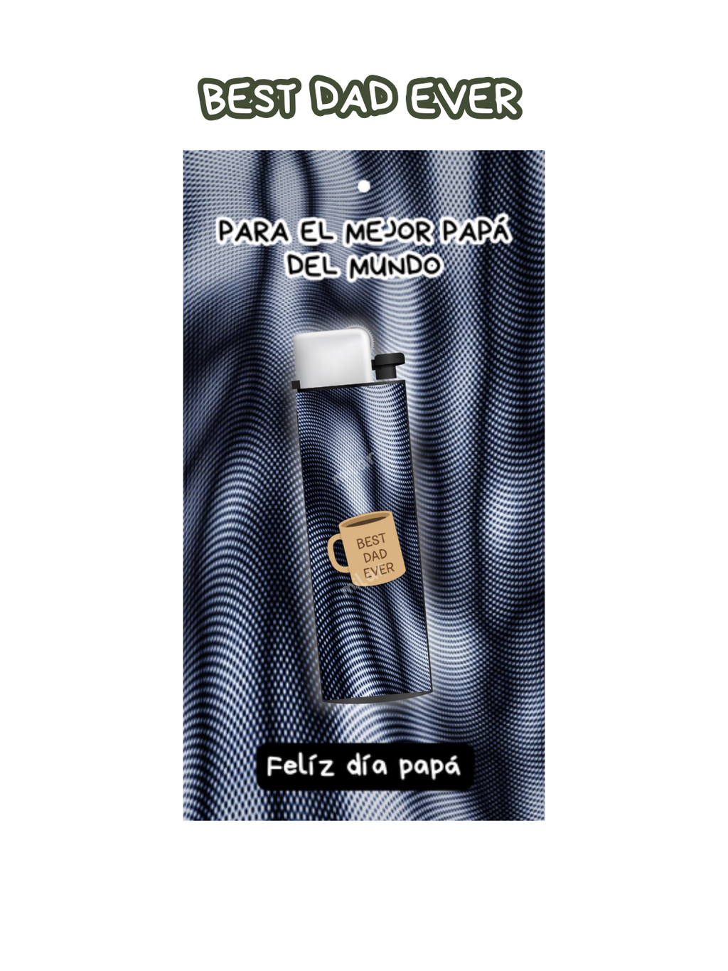 Día del padre Encendedor + tarjeta