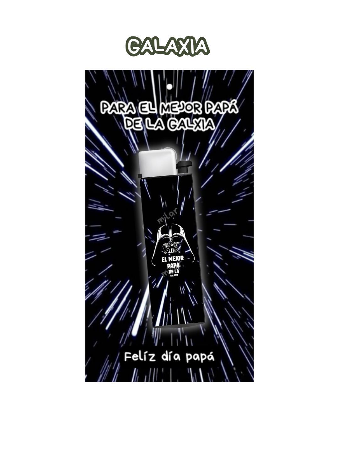 Día del padre Encendedor + tarjeta