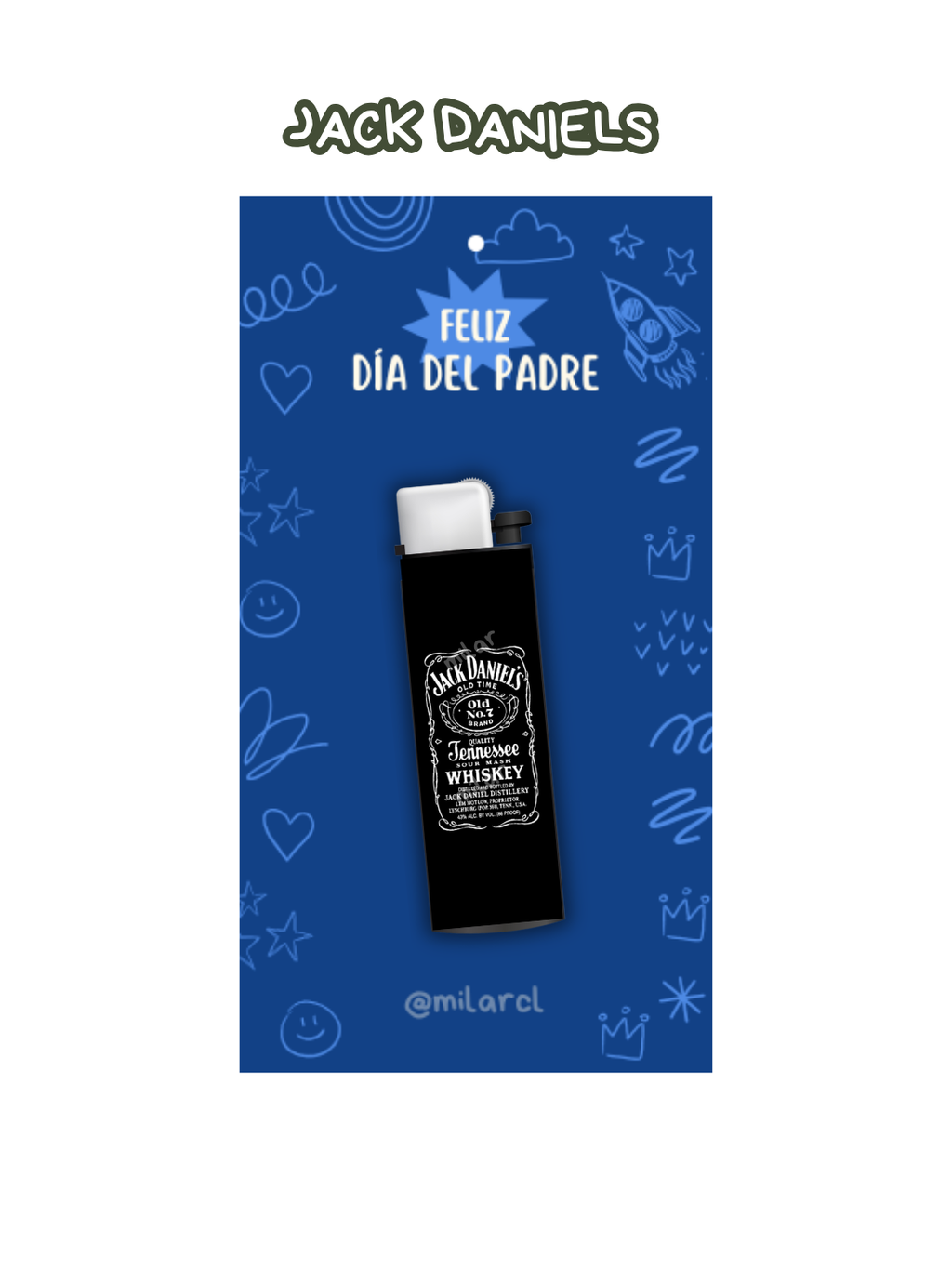 Día del padre Encendedor + tarjeta