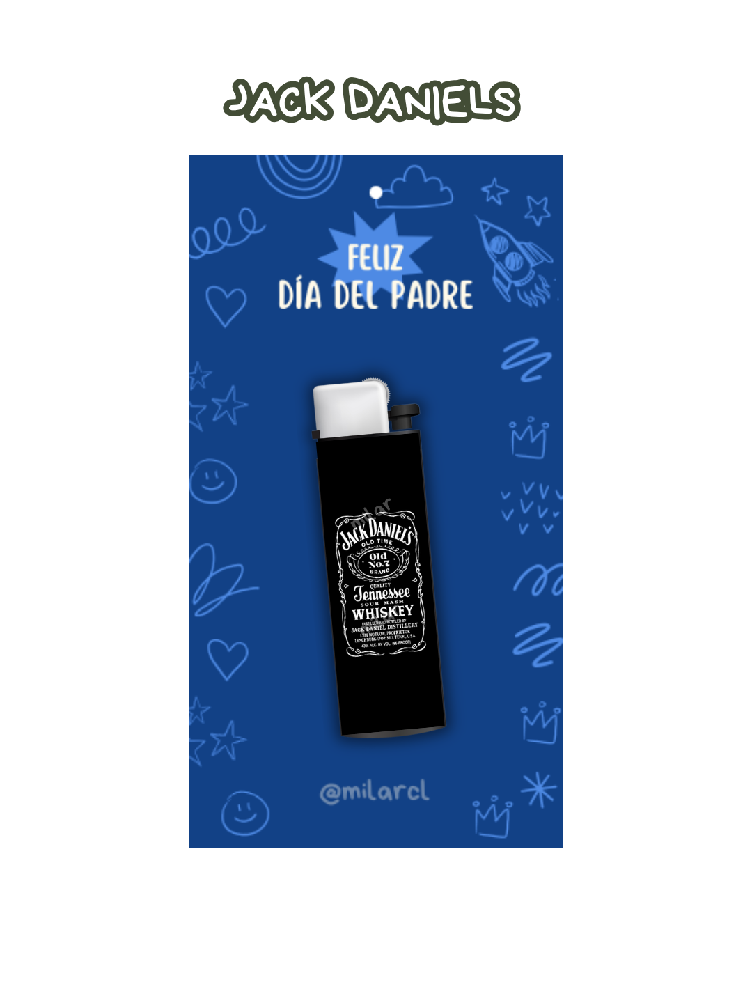 Día del padre Encendedor + tarjeta