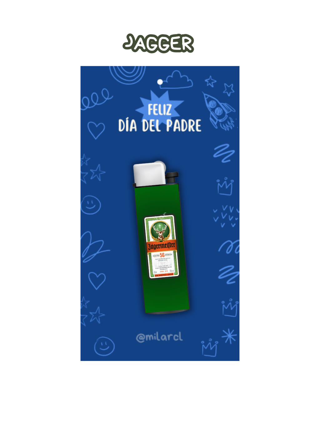 Día del padre Encendedor + tarjeta