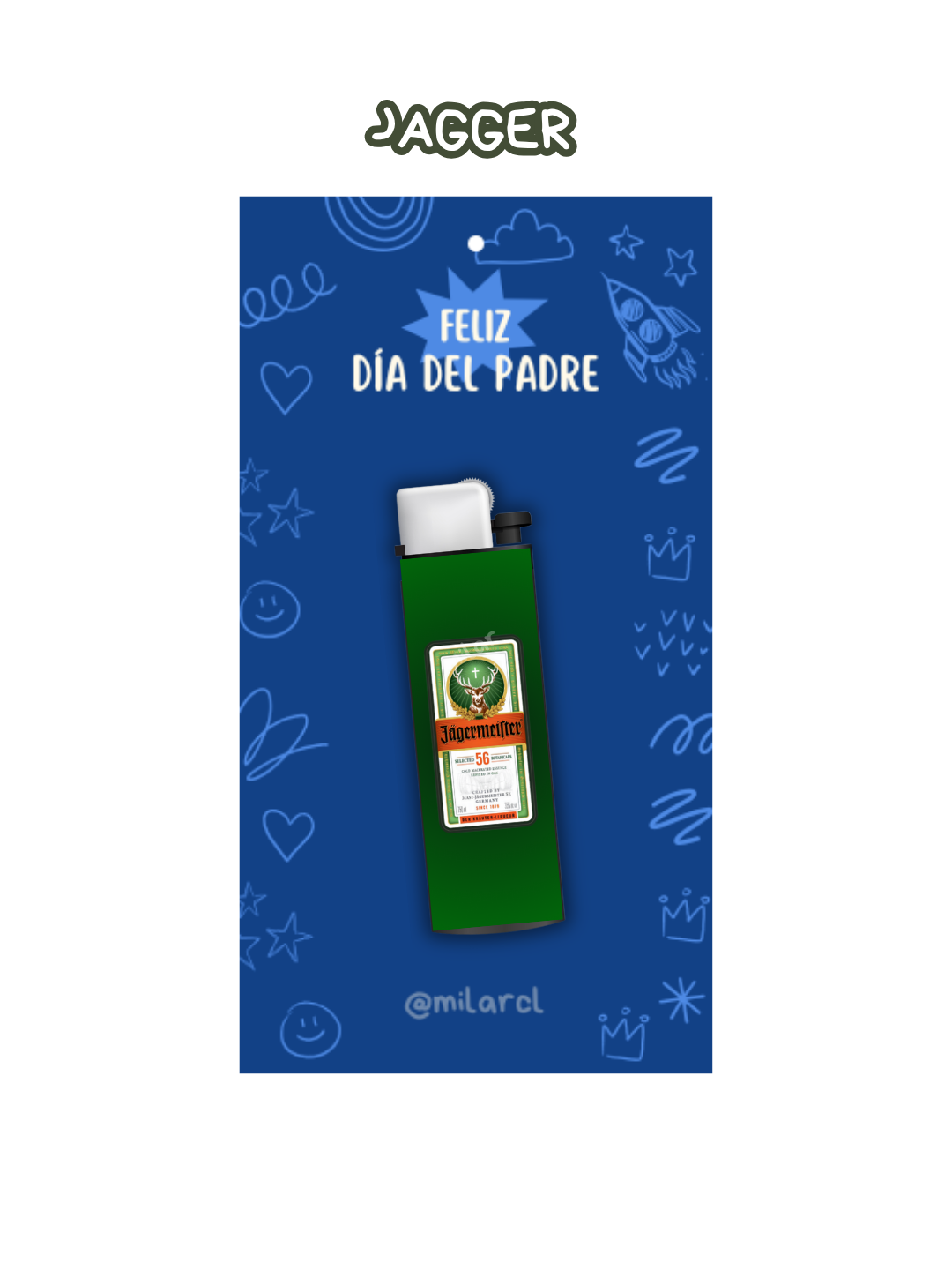 Día del padre Encendedor + tarjeta